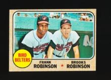 1968 Topps Baseball Card #530 "Bird Belters" Hall of Famers Frank Robinson