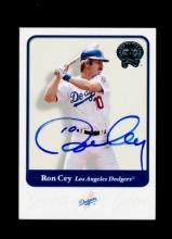 2001 Fleer AUTOGRAPHED Baseball Card #37 Ron Cey Los Angeles Dodgers