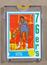 1974-75 Topps Vault Blank Back Proof Basketball Card Leroy Ellis Philadelph