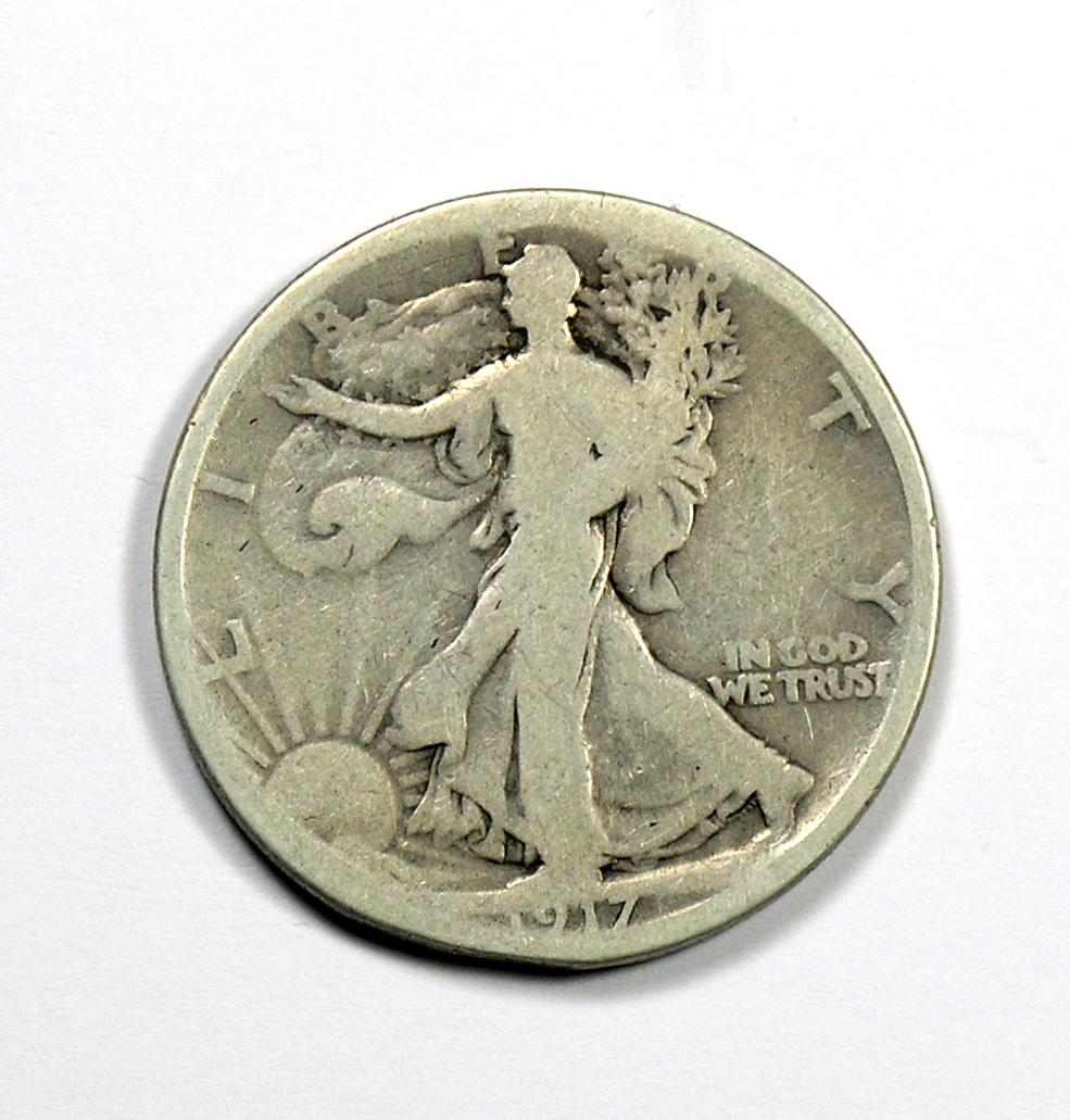 1917 Walking Liberty Silver Half Dollar