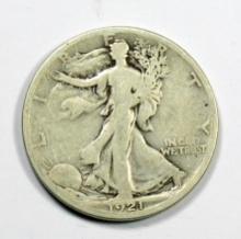 1921-S Walking Liberty Silver Half Dollar