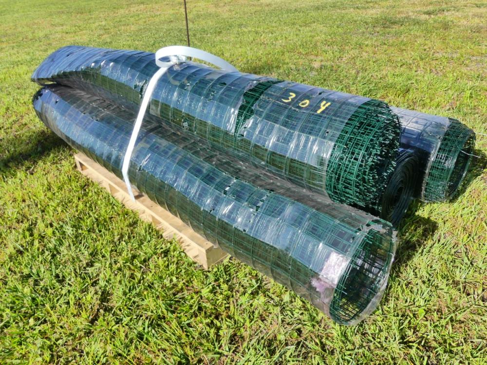 4 Rolls of PVC Wire Mesh Fencing
