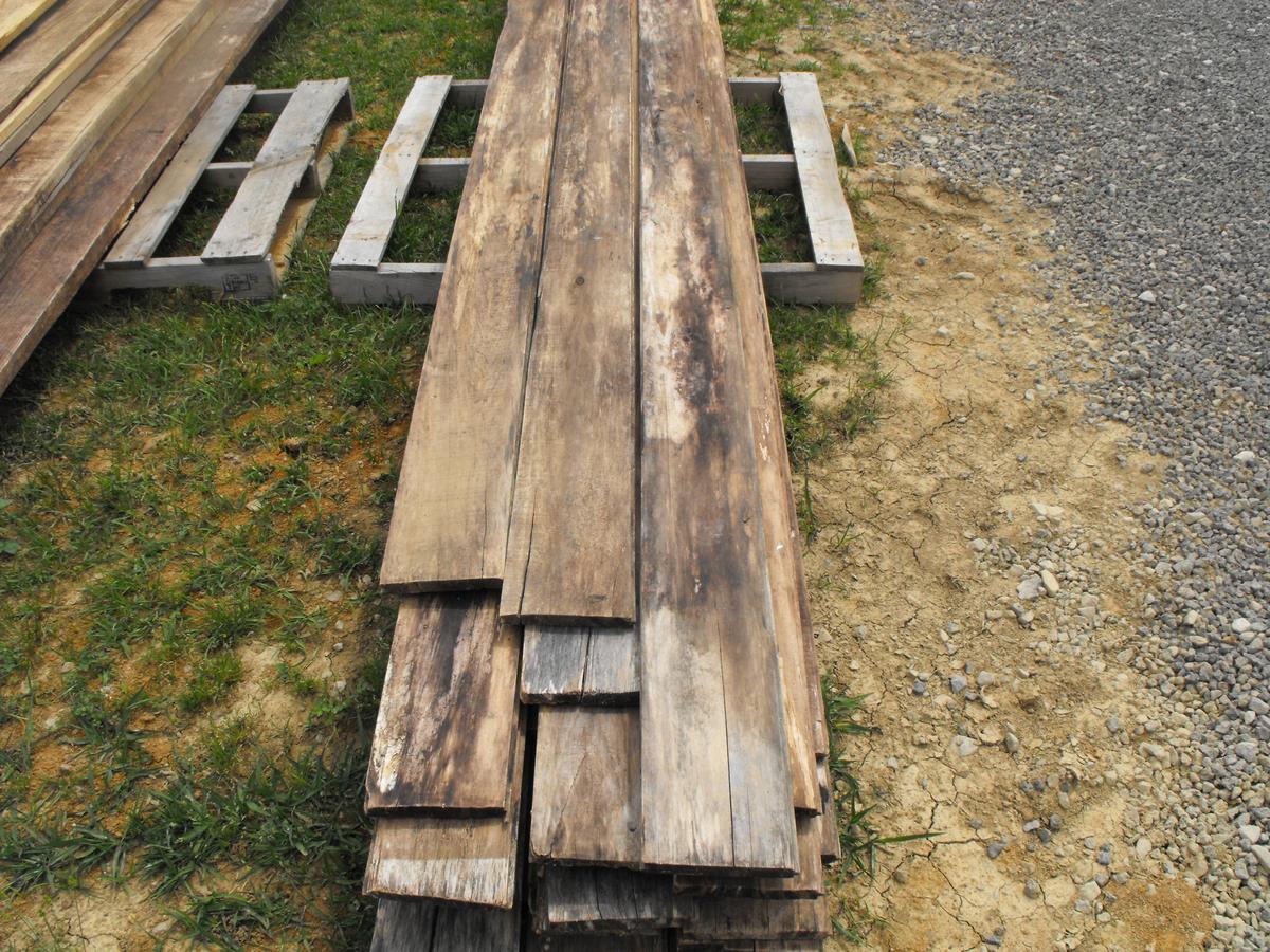 STACK OF TONGUE AND GROOVE LUMBER