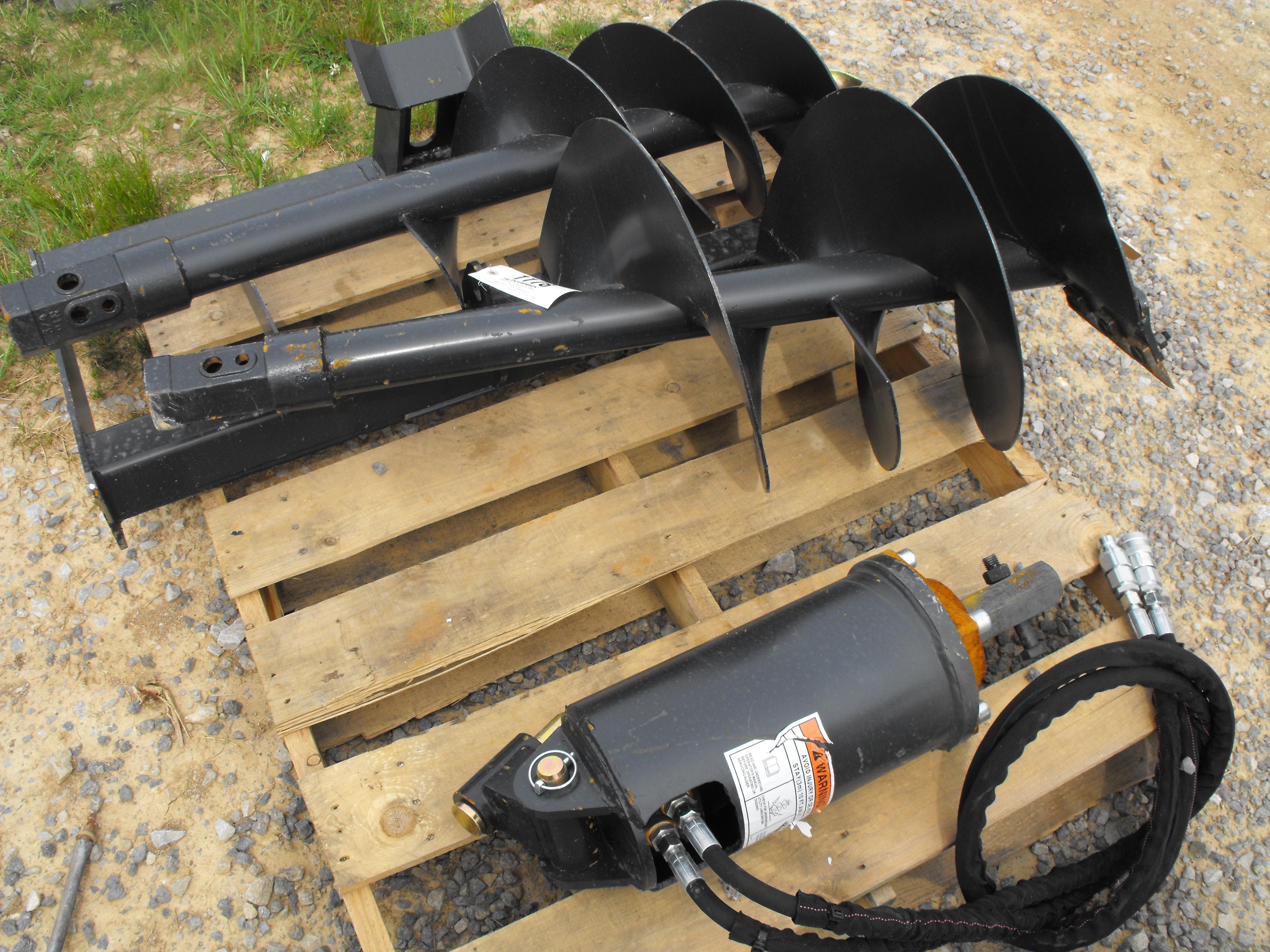 ABSOLUTE! NEW SKID STEER POST HOLE DIGGER WITH 2 AUGERS