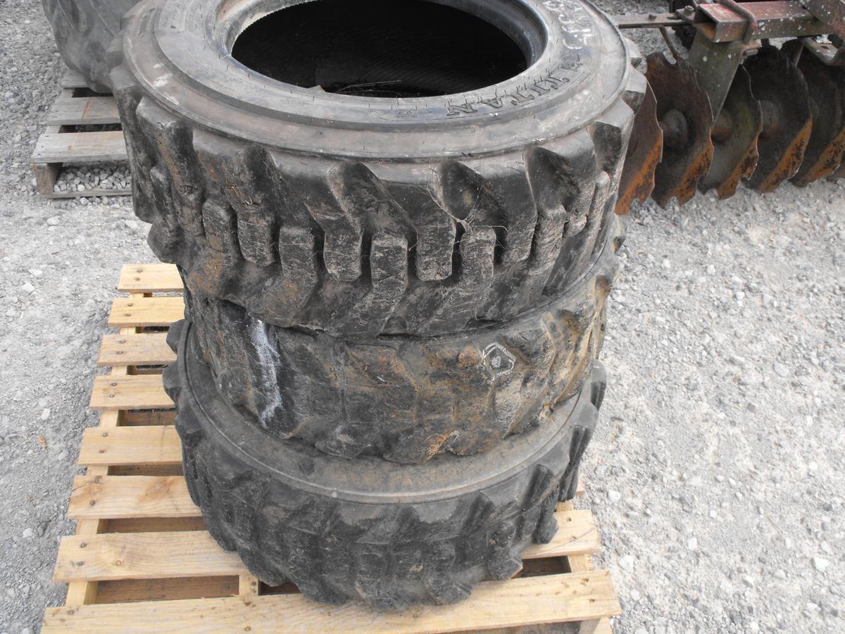 (3) SKID STEER TIRES