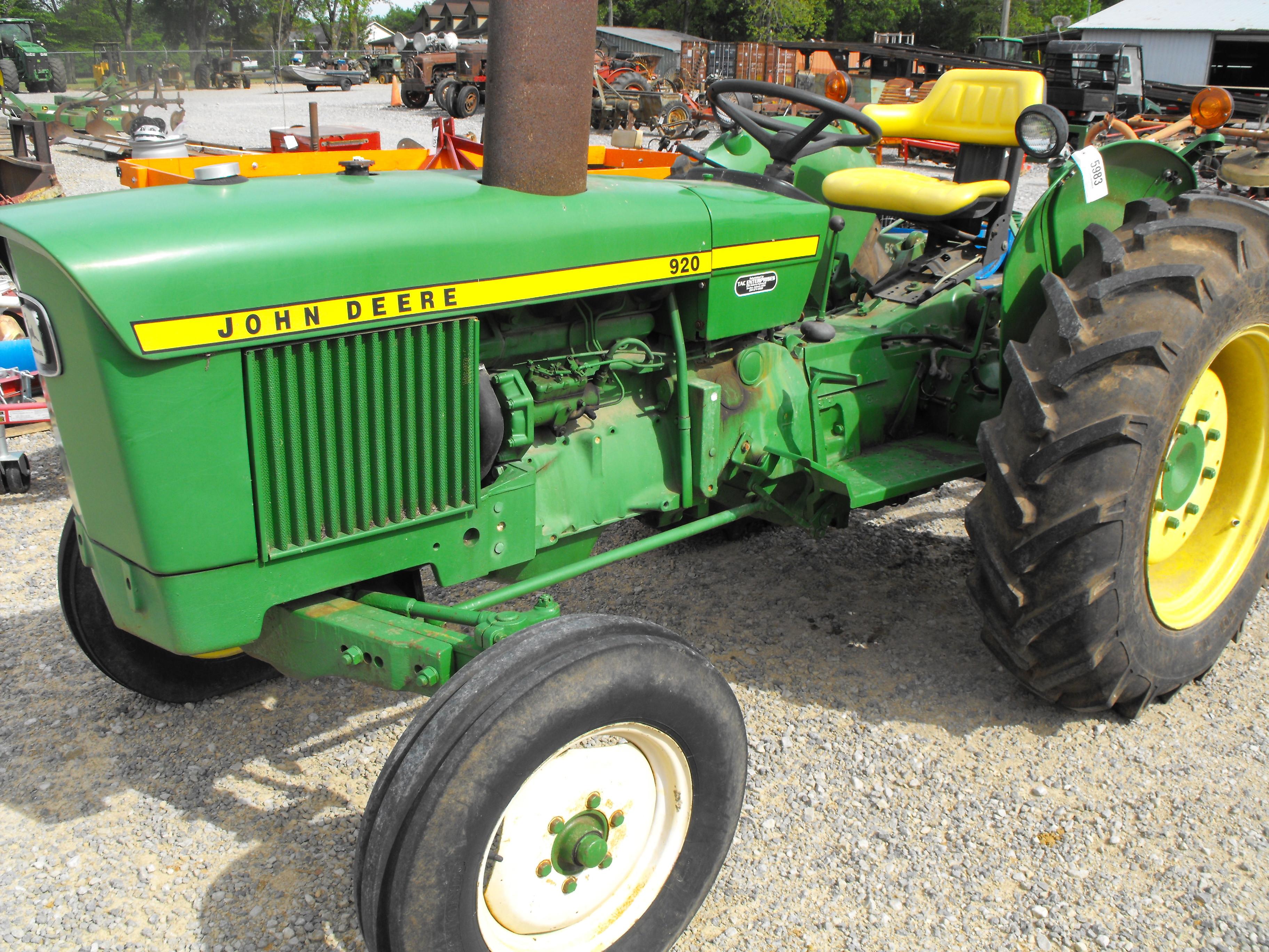 920 JD/DIESEL/LIVE PTO/RUNS/WORKS GOOD/IN OUR SHOP 18-20YRS AGO