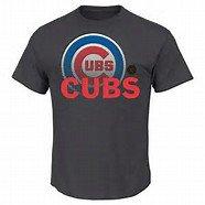 Activewear Tee Shirts MLB Chicago Cubs Charcoal