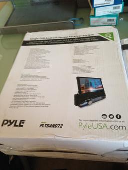 pyle single din 7" DIN ANDROID RECEIVER TOUCHSCREEN DISPLAY WIFI GPS FM  NEW BLUETOOTh