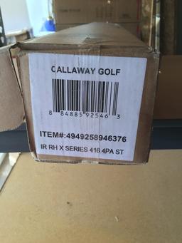 CALLAWAY X SERIES 416 COMBO STEEL IRONS MRH 4-A new unused!!!