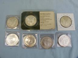 7 US Silver Eagles: 1986, 1998, (2) 2000, 2002, & (2) 2003, 7x$