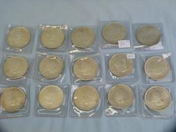 15 South Africa 5 Shilling coins