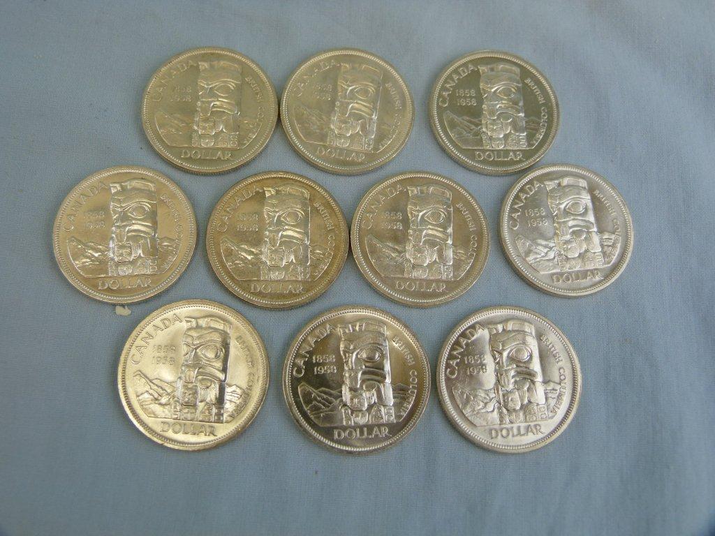 10 Canadian Dollars, 1858-1958