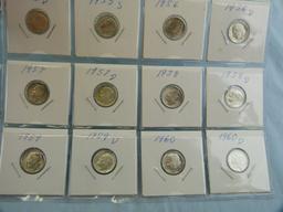 US Roosevelt Dimes: 1946-1999, 162 coins total