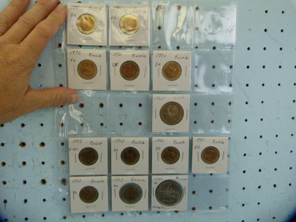 201 Russia coins, almost all modern, (8) before 1917