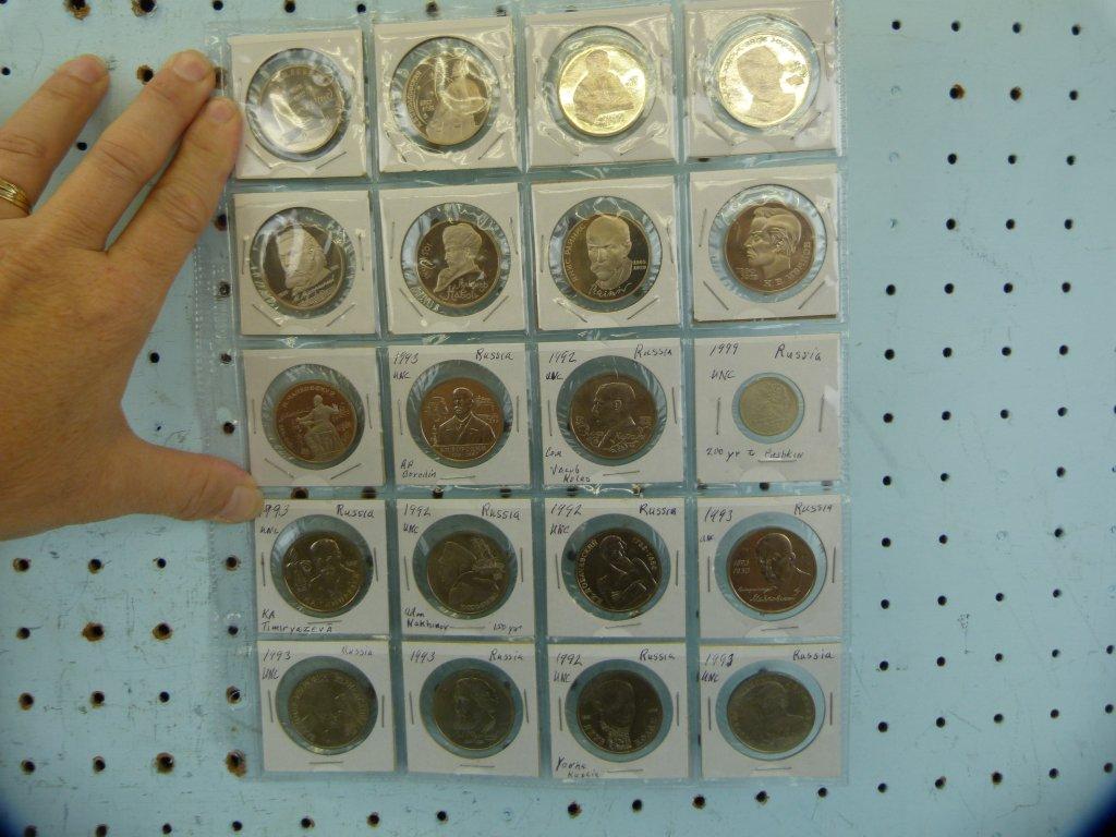 227 Russia coins in notebook