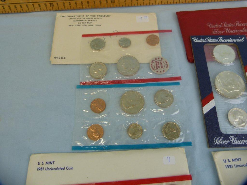 5 US Mint sets: 1972, 1976, & (3) 1981