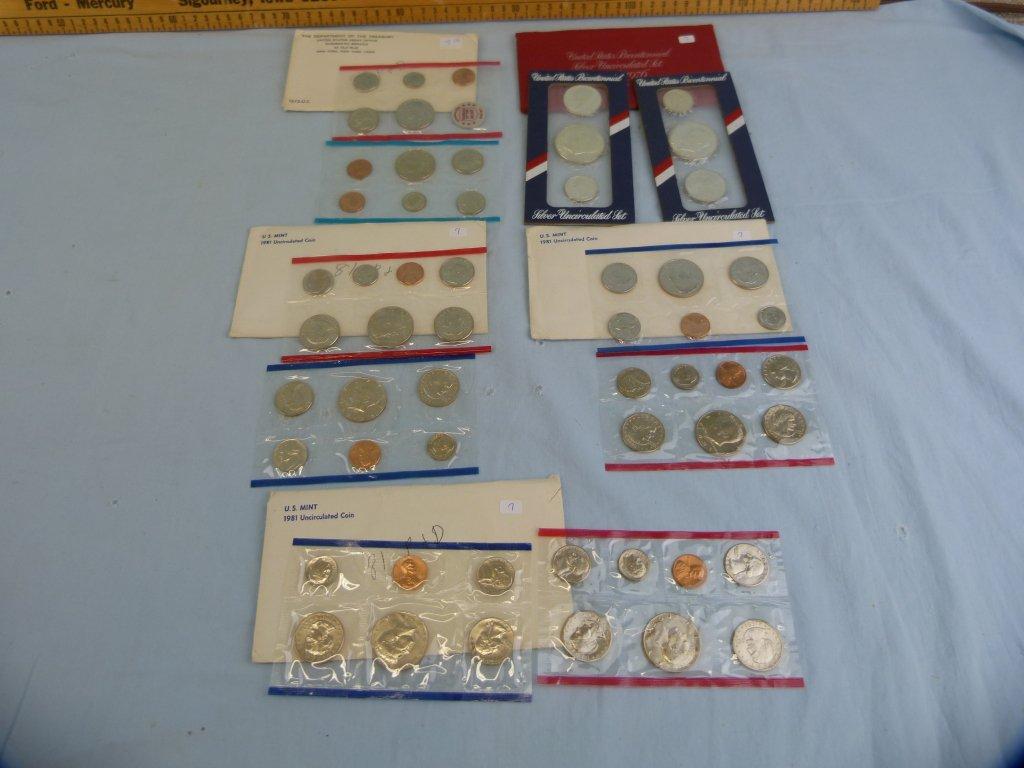 5 US Mint sets: 1972, 1976, & (3) 1981