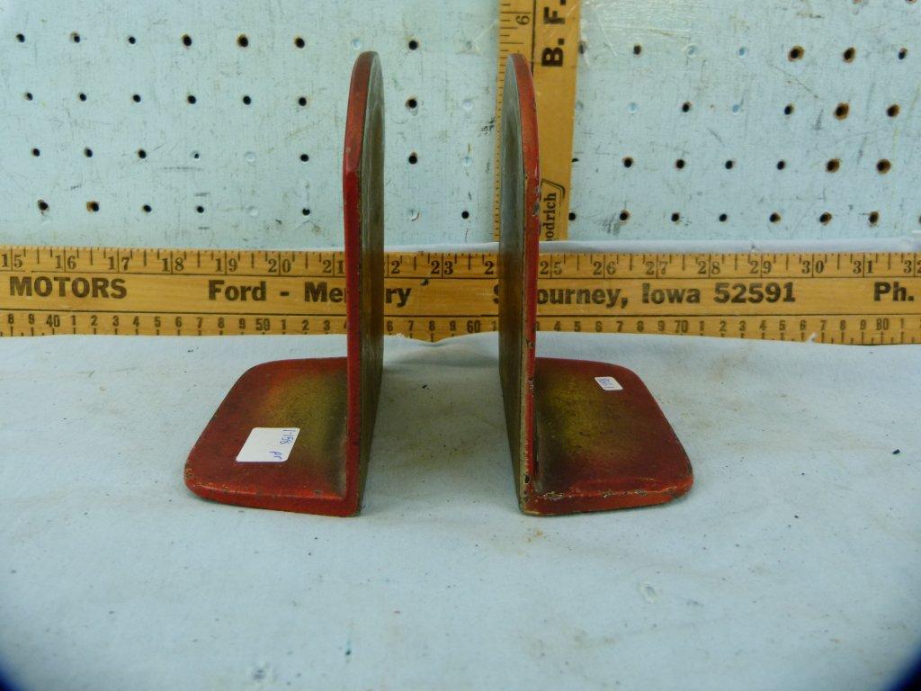 Pair of cast iron bookends, Indian Chief, 5-1/8" T