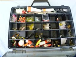 Plano Side by Side tackle box with fishing lures