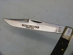 Winchester USA 1927 '88 knife, NIB, jig bone handle