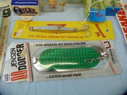 Stainless box with 23 salt water lures