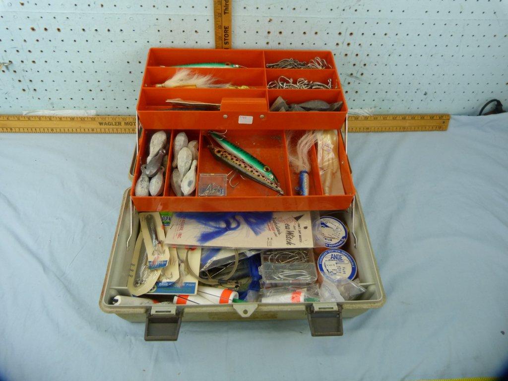Flambeau Adventurer tackle box w/saltwater lures & tackle