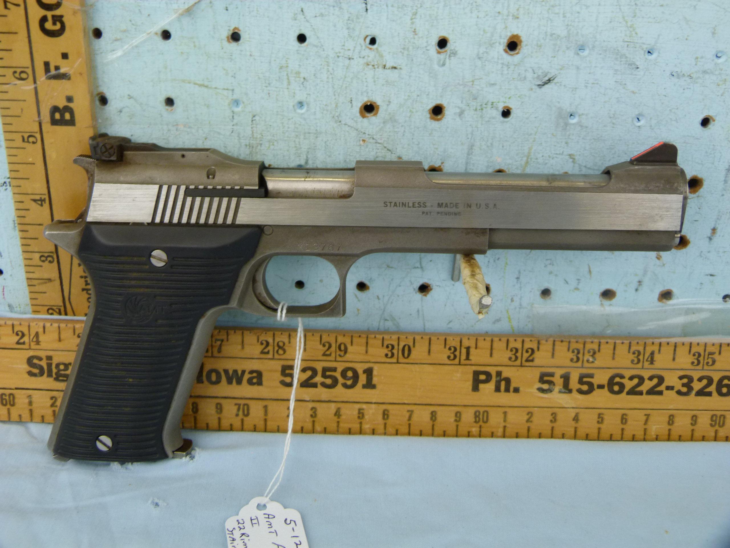 AMT Automag II SA Pistol, .22 Rimfire Mag, SN: M13767
