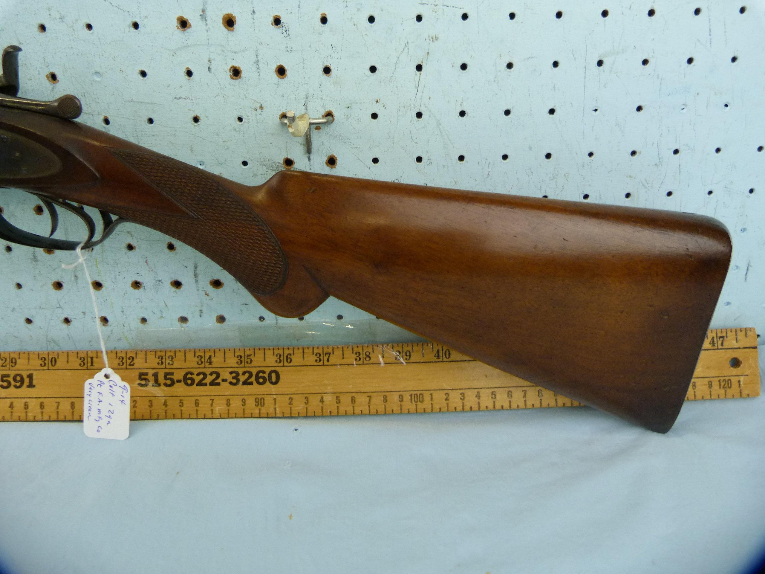 Colt's Pt. FA Mfg Co. SxS Shotgun, 12 ga, SN: 4690