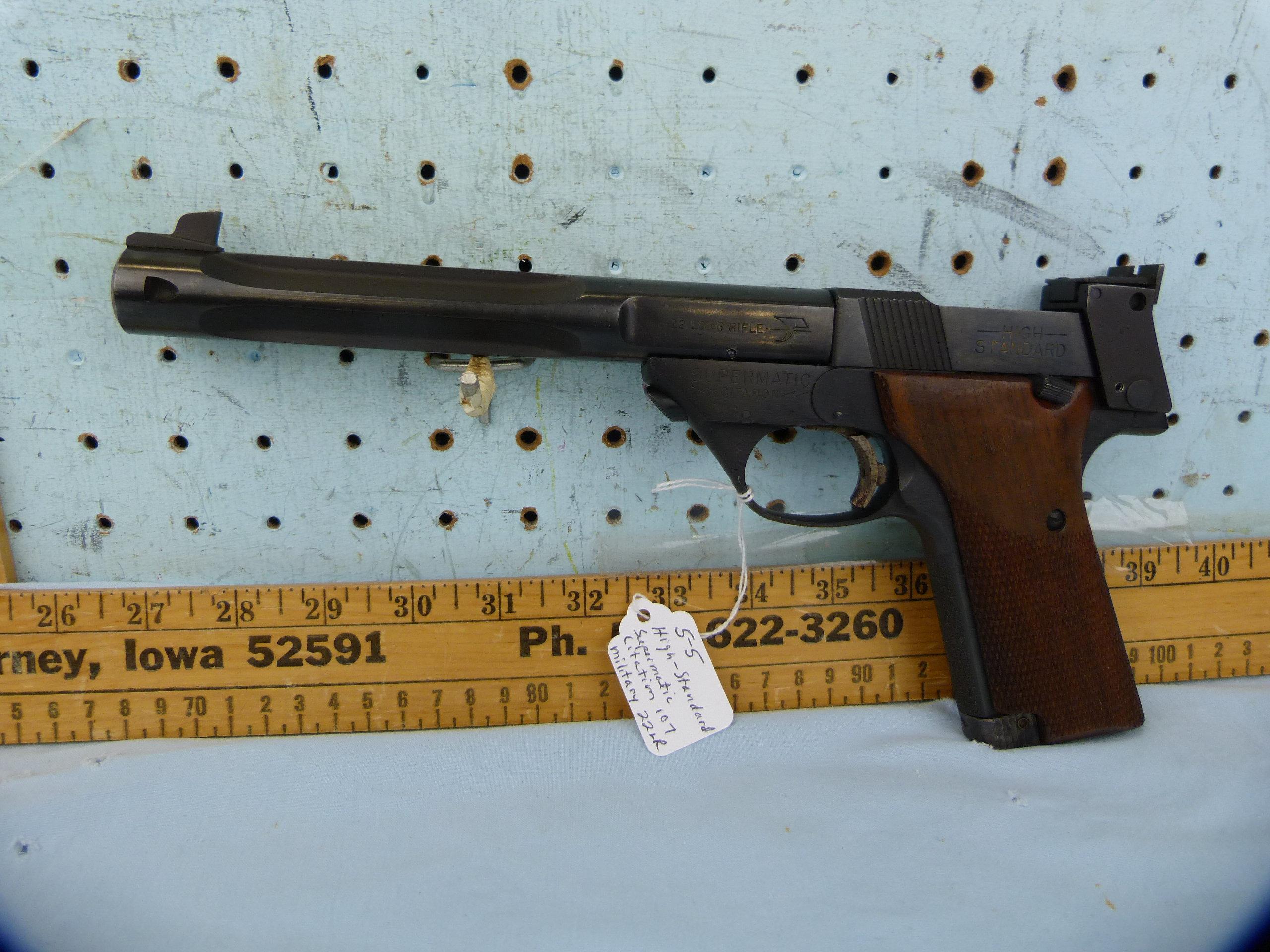 High Standard Supermatic Citation SA Pistol, .22 LR, SN: 2135658