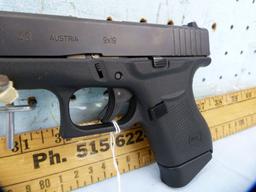 Glock 43 SA Pistol, 9x19 (9 mm), SN: ZNZ767