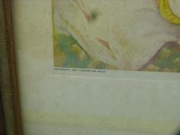 1931 Carnation Milk print by Helen Blackthorn & 2 dolls