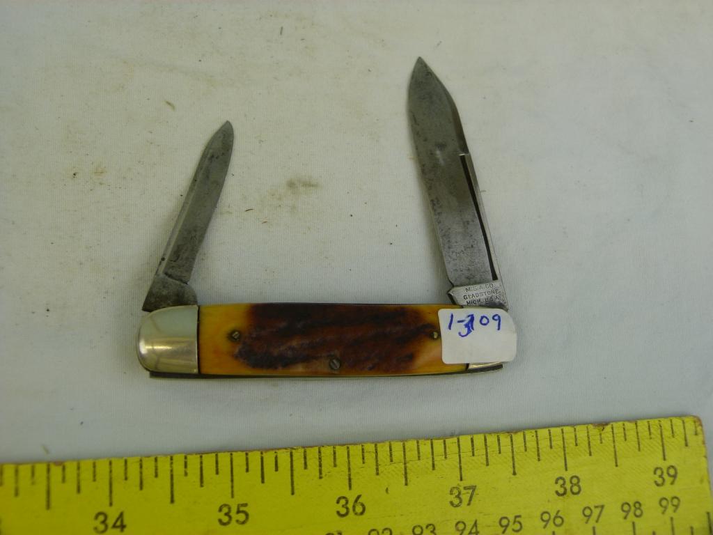 Early Marble's MSA 2 blade pocketknife, good condition (in 1905 Marble's catalog)