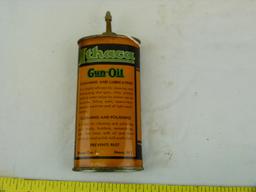 Ithaca gun oil tin with metal cap, very nice condition, 4 oz.