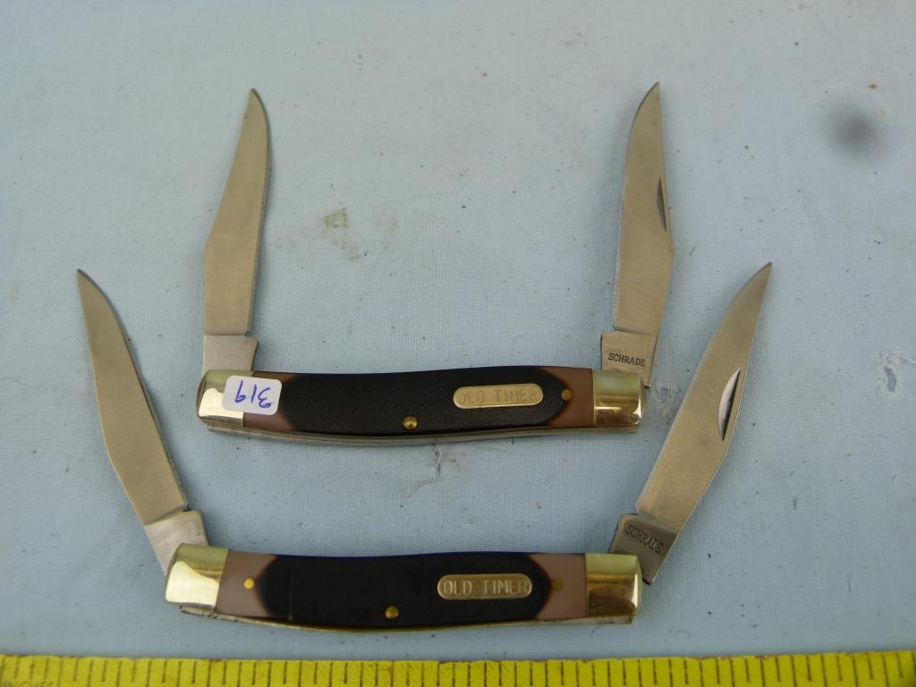 2 Schrade 77OT muskrat knives, China, NIB, 2x