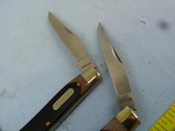 2 Schrade 77OT muskrat knives, China, NIB, 2x