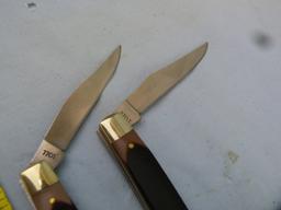 2 Schrade 77OT muskrat knives, China, NIB, 2x