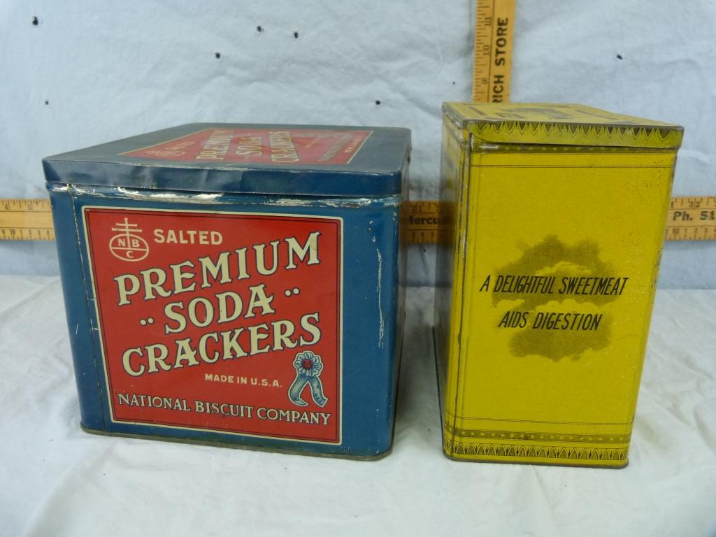 2 Tins: NBC soda crackers & Rich's Canton Ginger