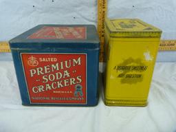 2 Tins: NBC soda crackers & Rich's Canton Ginger