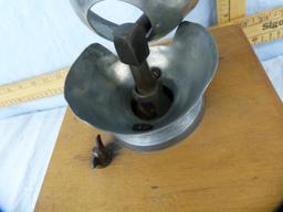 Coffee grinder, dovetail w/drawer, 9-1/4" T