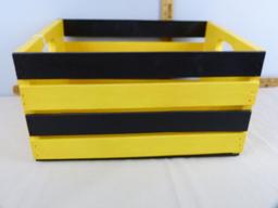 Black & Gold wooden crate with decals made by Jim Thompson