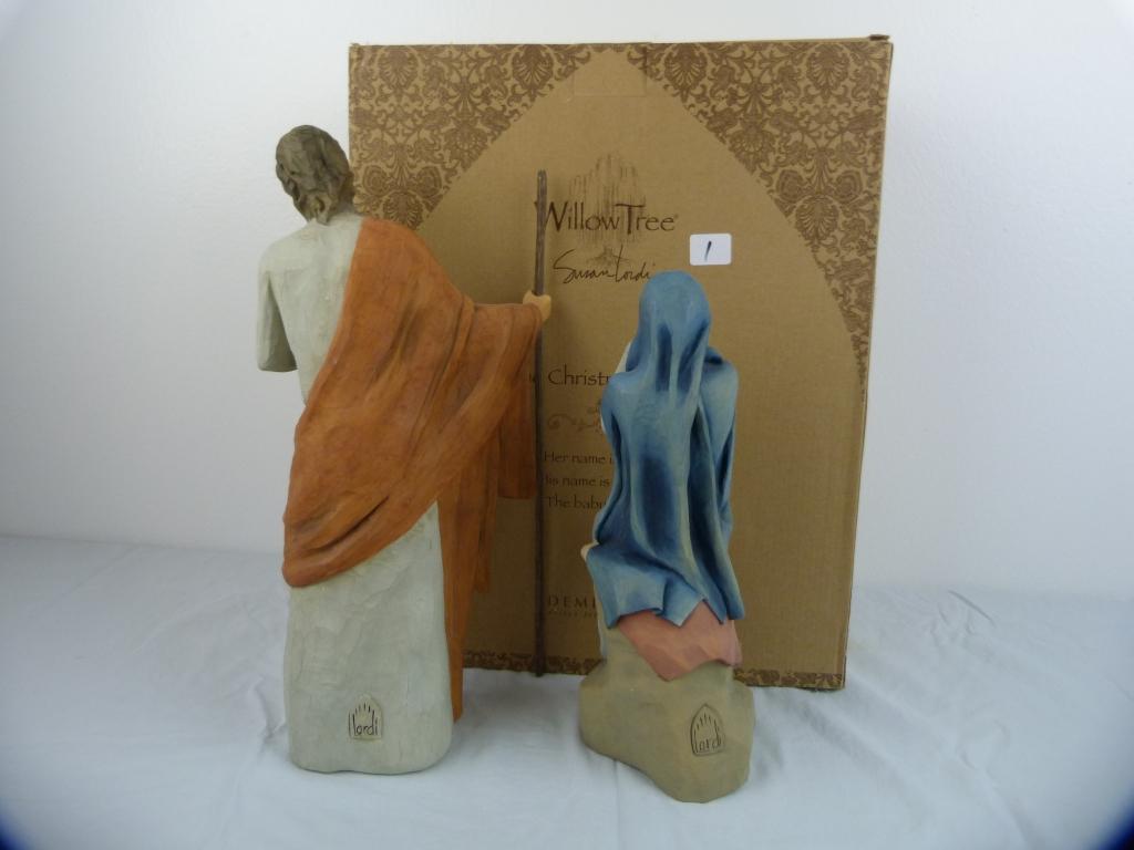 Willow Tree "The Christmas Story" - Joseph and Mary with baby Jesus figurines