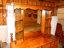 4 piece bedroom set - queen headboard, chest with mirror, highboy, and nightstand