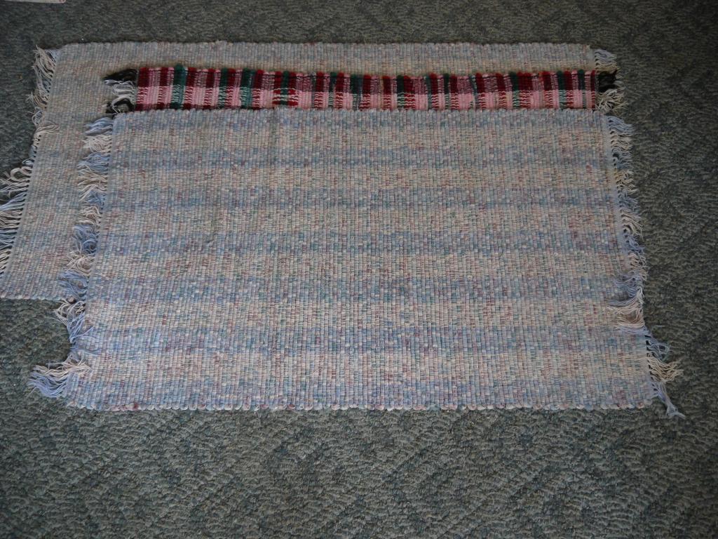 9 rag rugs - approximately 26" x 38" to 64"