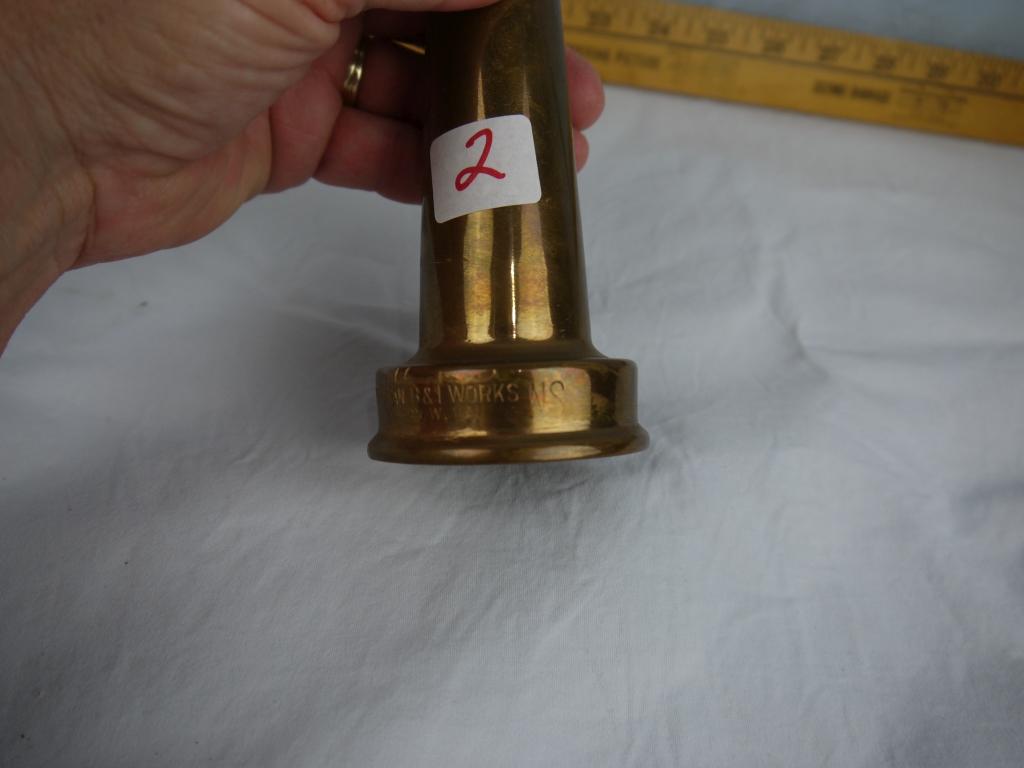 Brass Powhatan B&I Works, Ranson W. VA. Nozzle, 10-3/16" Tall