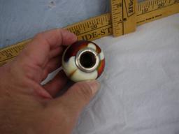 Red marble swirl gear shift knob; 2" diameter