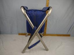 Hamm's Beer folding stool/cooler with strap