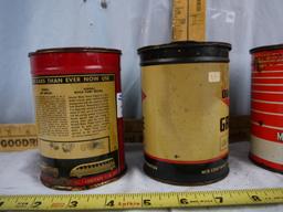 (4) one pound cans of grease, partial cans