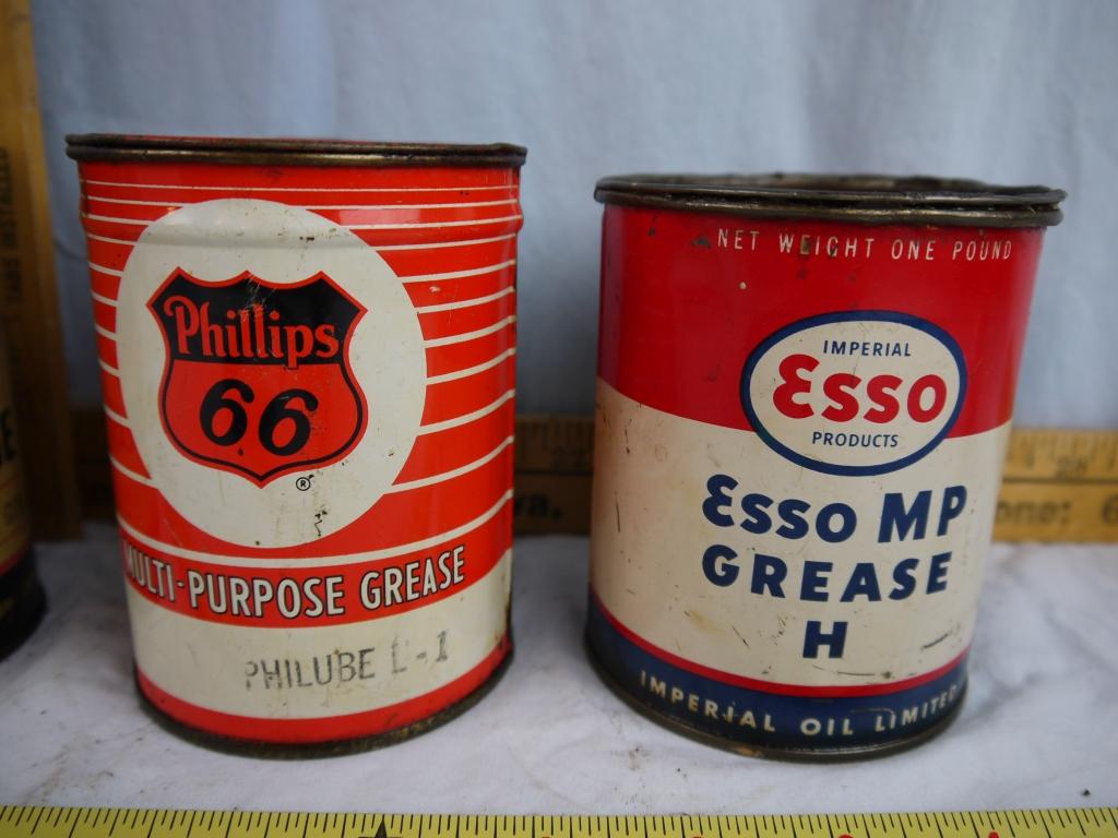 (4) one pound cans of grease, partial cans