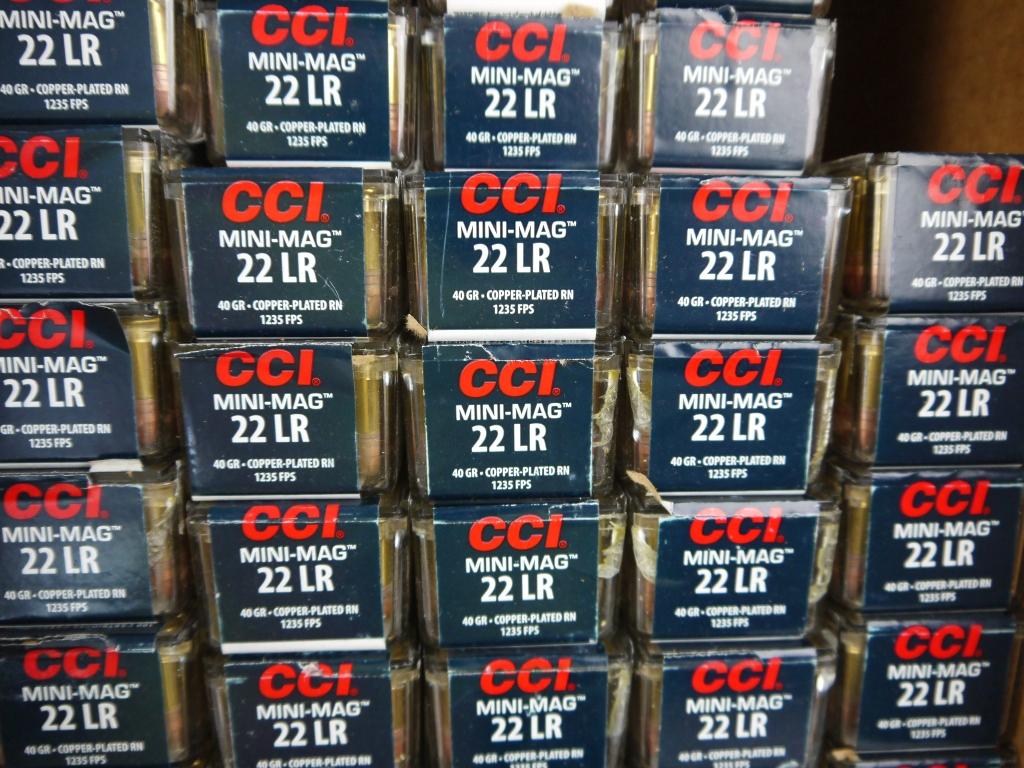 Ammo: 4600 rounds CCI .22LR mini mag copper plated, 40 gr - AOM