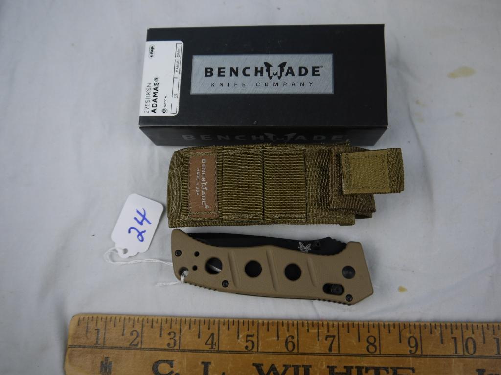 Benchmade ADAMAS D2 folding knife with sheath - NIB